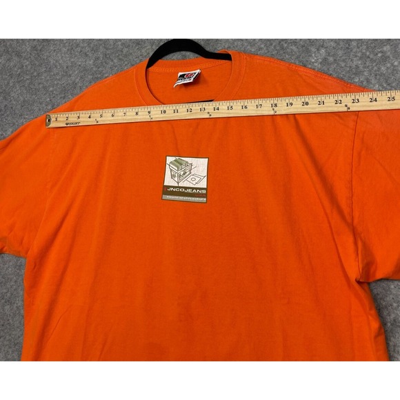 Vintage JNCO Jeans T Shirt Mens XL Orange Y2K 90s Sound Architecture Skater USA - Picture 11 of 15